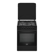Cucina a Gas Tremiti 60x60 cm Nera con Forno a Gas 70 Litri e Grill Elettrico Classe A Samet Indomita Line