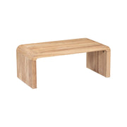 Tavolino rettangolare in legno massello di acacia, marrone naturale