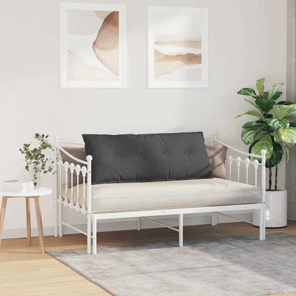 Cuscino per Schiena Grigio scuro 120 x 50 cm Tessuto in Cords 42014823