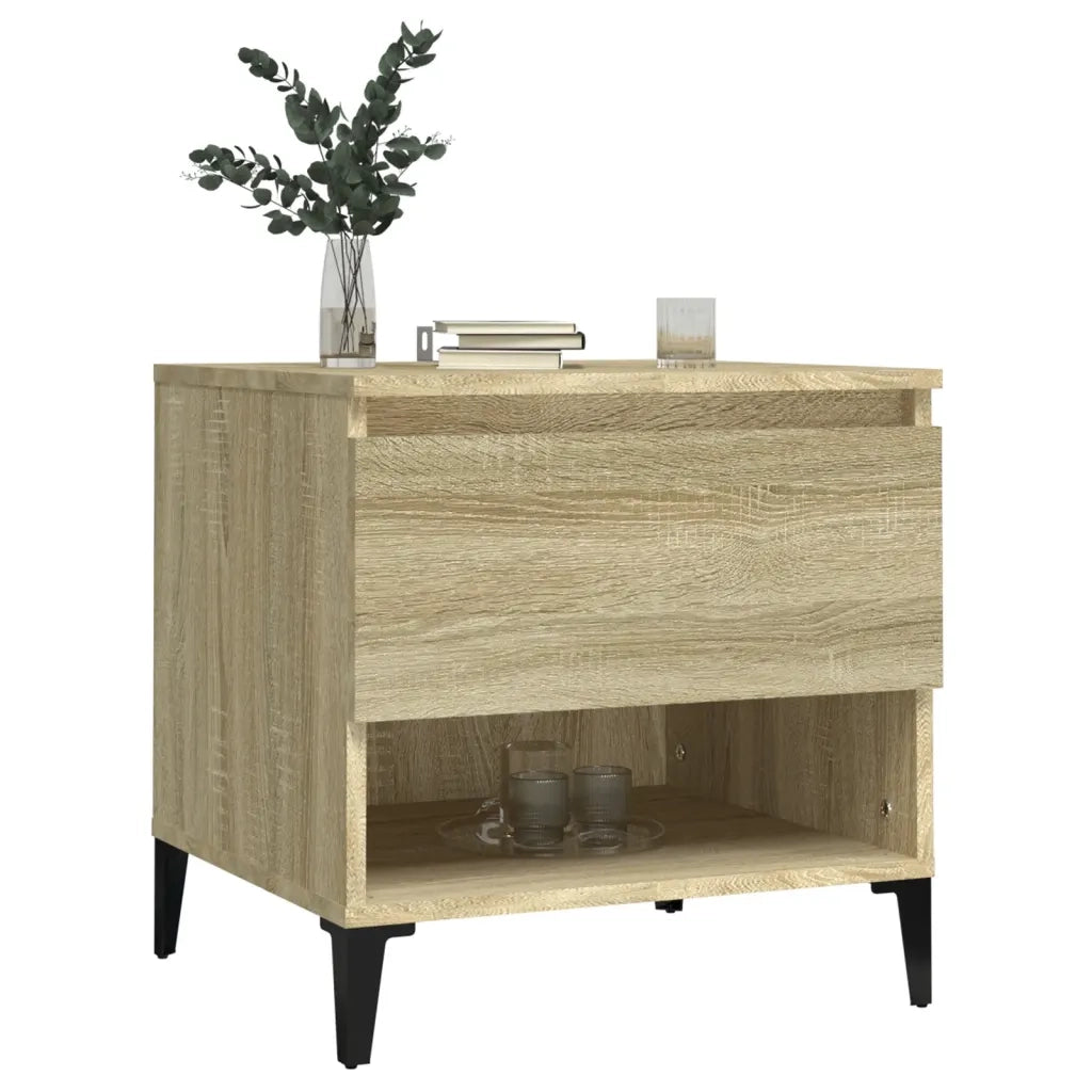 Tavolini 2pz Rovere Sonoma 50x46x50 cm in Legno Multistrato 819555