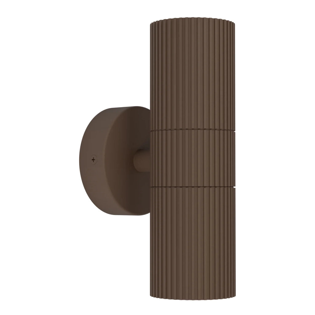 Applique Esterno Tomelloso Alluminio Ruggine Trasparente 2 Luci Gu10 Ip44
