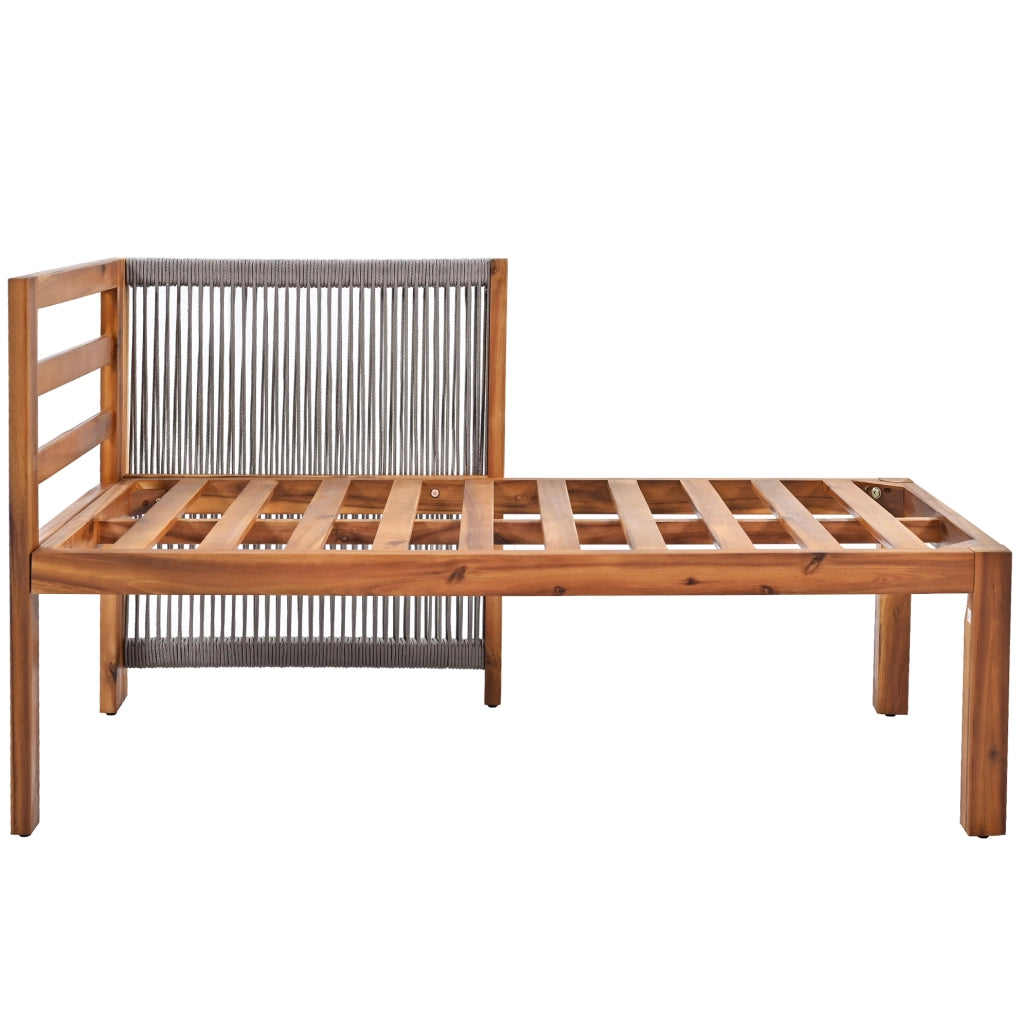 Set salotto da giardino 3 pezzi in legno di acacia; grigio; con 2 divani a 2 posti e tavolo