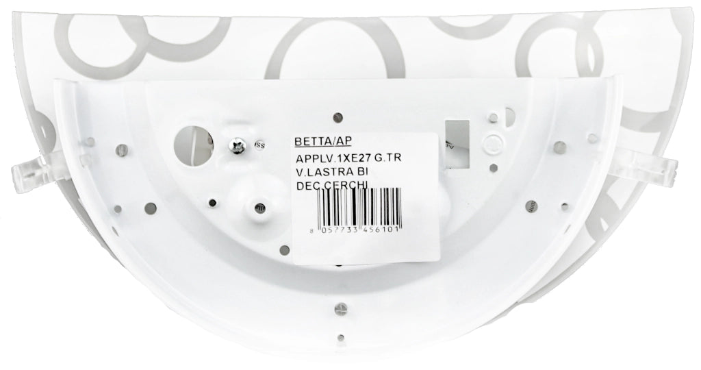 BETTA LAMPADA APPLIQUE 1 LAMPADINA E27 30 CM CERCHI