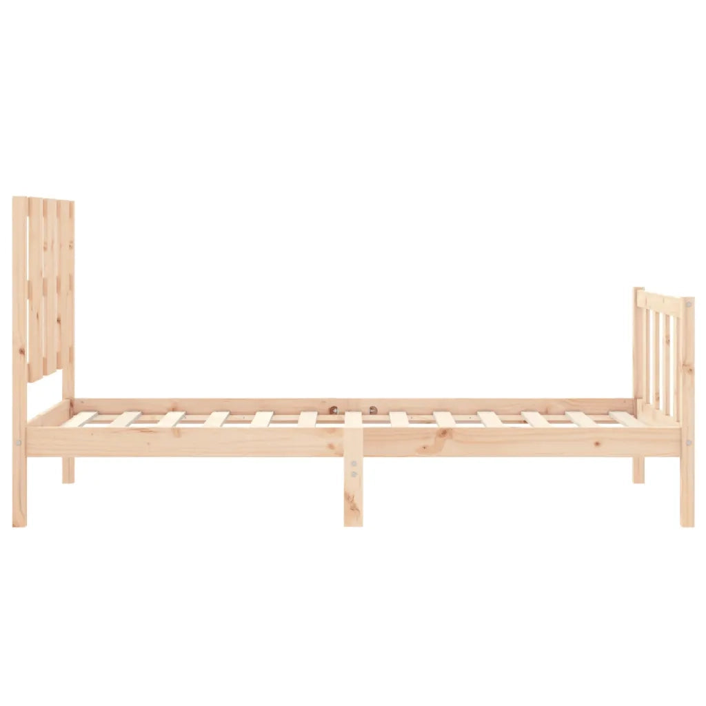 Letto senza Materasso-Struttura Letto 90x190 cm in Legno Massello di Pino 389216