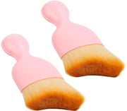Set di spazzole per pulizia interno auto 2 in 1, accessori interno auto, pulizia interno auto, spazzola per pulizia interno auto, spazzola per pulizia auto, spazzola interno auto, spazzola per pulizia auto per dashboard (rosa)