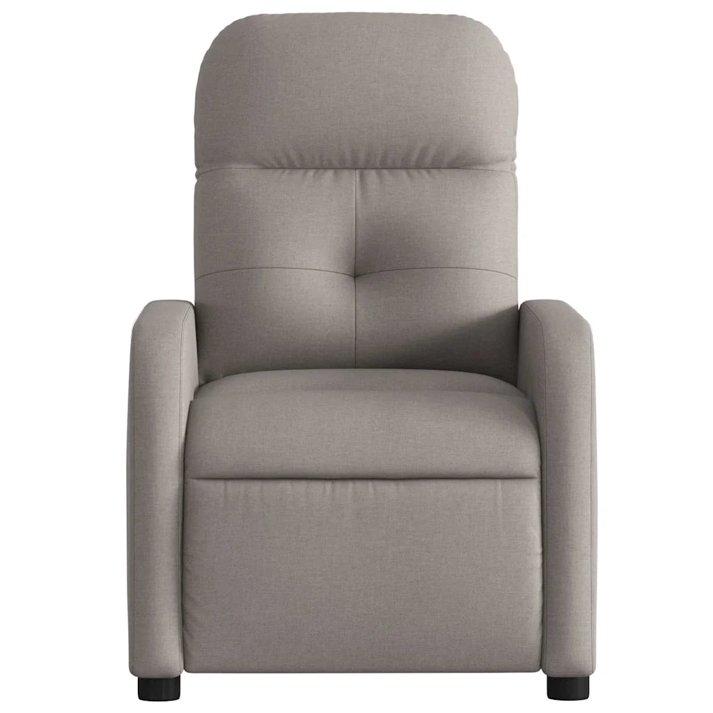 Poltrona | Sedia Relax Elettrica Reclinabile Tortora in Tessuto