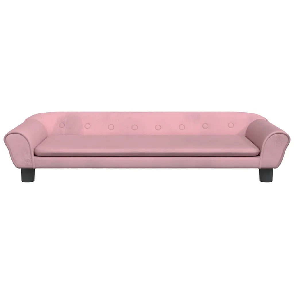 Divano per Bambini-Sofa-Divanetto Rosa 100x50x26 cm in Velluto