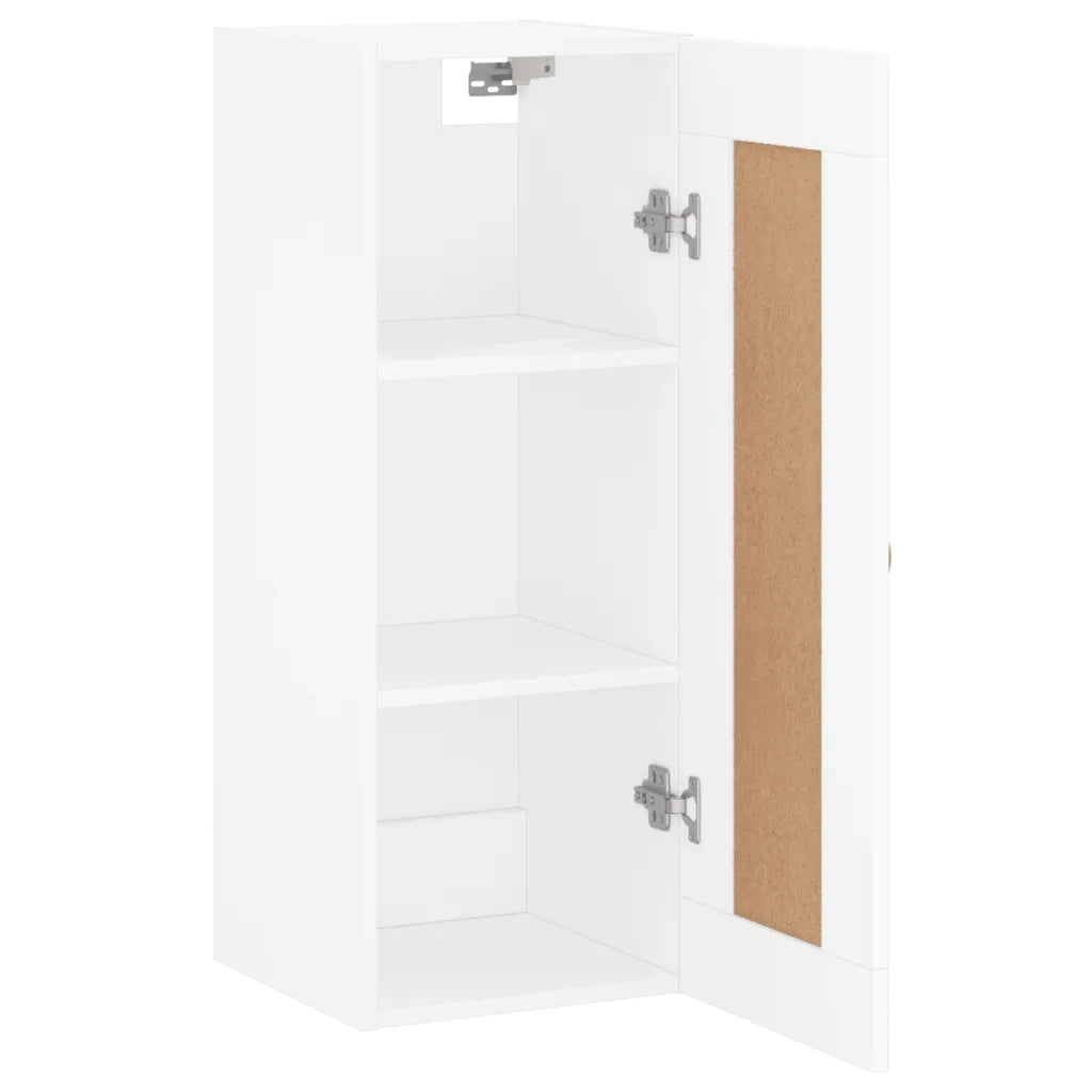 Armadietto a Muro | Mobile a Parete Bianco 34,5x34x90 cm in Legno Multistrato