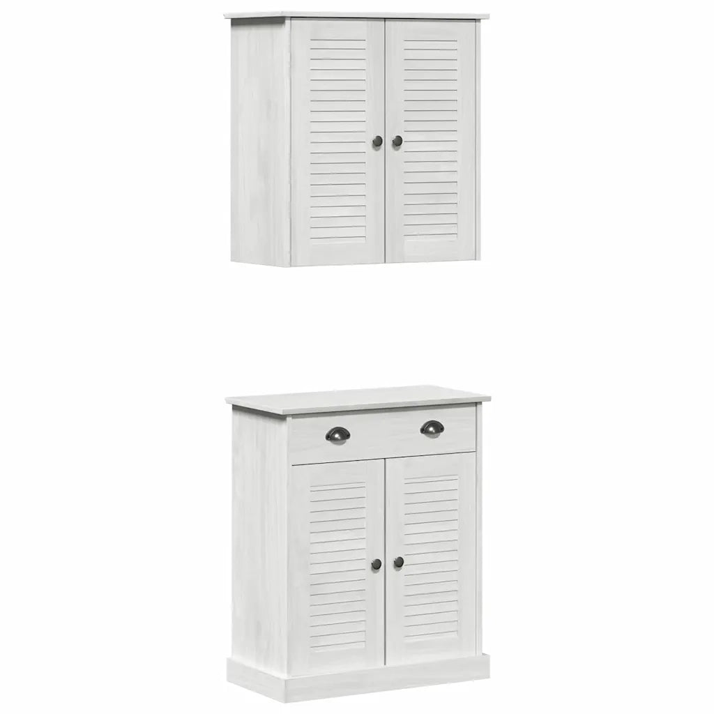 Set di mobili per il bagno VIGO 2 pcs Bianco e Bianco Antico 3328542