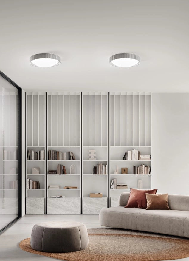 PLAFONIERA CONCRETE EFFETTO CEMENTO COLORE CEMENTO LED 3000K 1420lm, 20W D.41CM