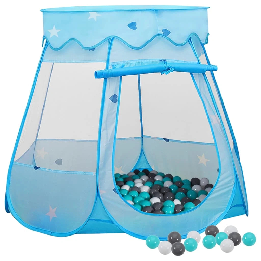 Tenda da gioco per bambini con 250 palline 102 x 102 x 82 cm blu 02_0005187