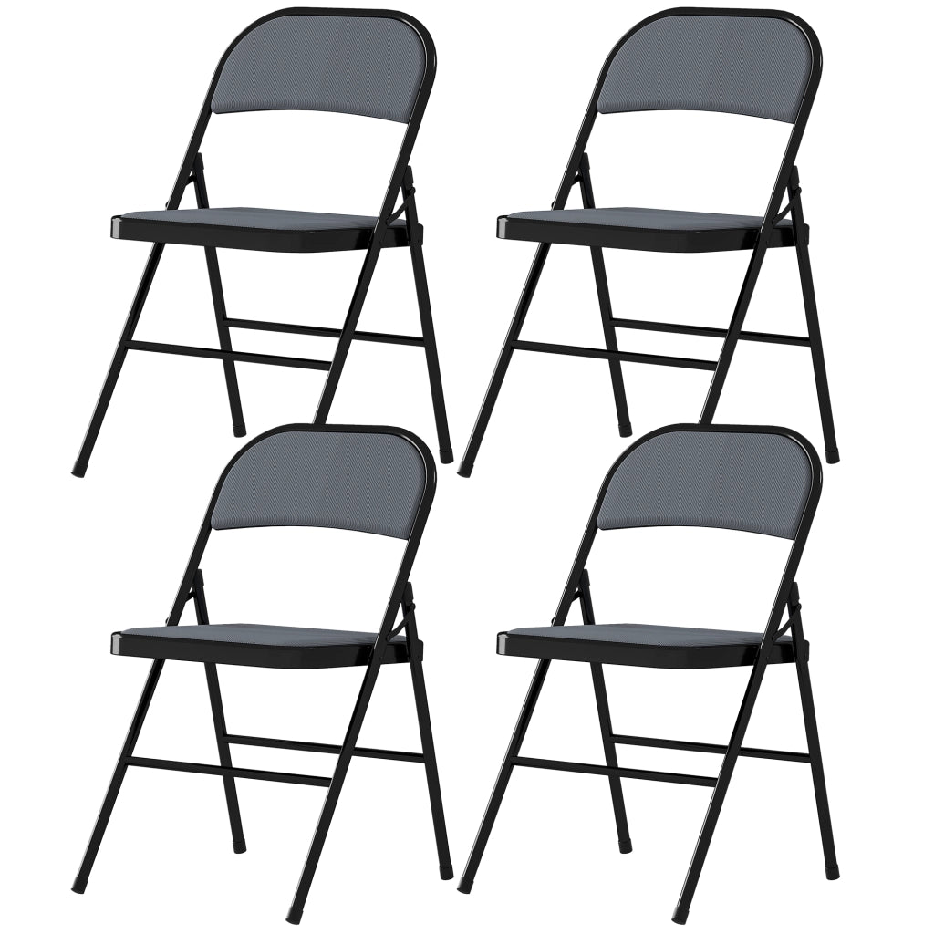 Sedia da pranzo pieghevole ¨C zephmum ¨C 45x46x78 cm grigio metallo