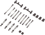 Set di ricambi per auto RC in alluminio - ammortizzatore - assale - molla - ricambi di riserva - compatibile con WPL C24/C14/C14K/C24K - Aggiornamento auto RC
