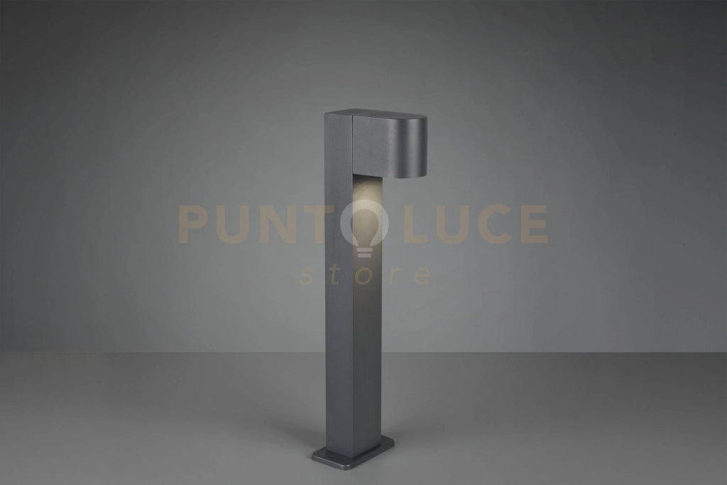 ROYA PALO DA ESTERNO FUSIONE ALLUMINIO STONDATA ANTRACITE IP44 H.50CM 1 LUCE ATTACCO GU10