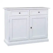 Credenza madia buffet in legno Shabby chic 2 ante mod Martini bianca