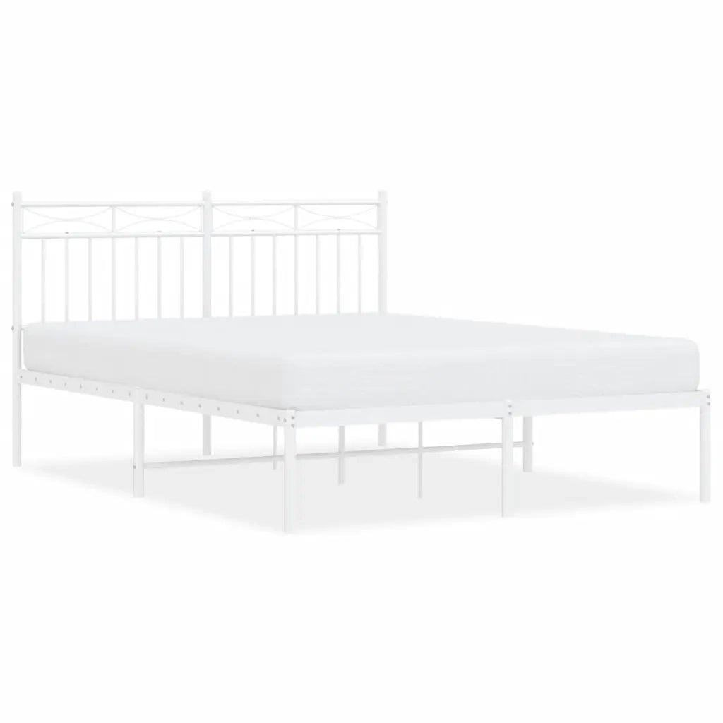 Giroletto con Testiera Metallo Bianco 140x200 cmcod mxl 131906