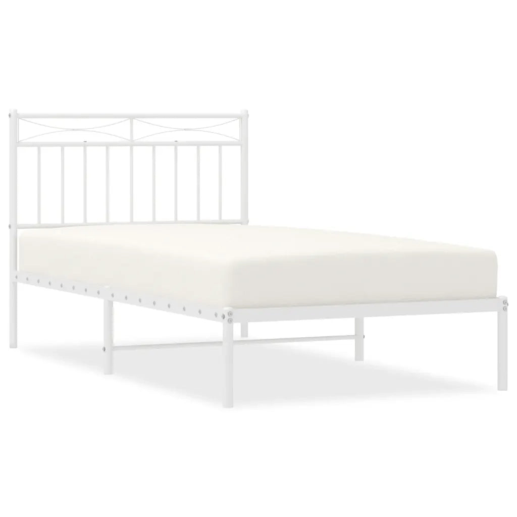 Giroletto con Testiera Metallo Bianco 100x190 cmcod mxl 131892