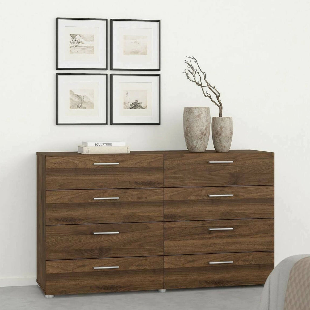 Credenza Phethai, Buffet da soggiorno, Madia da salotto, Dispensa da cucina, 140x40 h82 cm, Noce