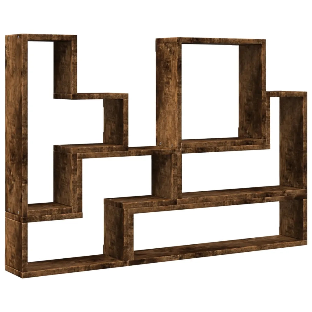 Mensola a Muro | Mensola a parete Rovere Fumo 96x12x64 cm in Legno Multistrato