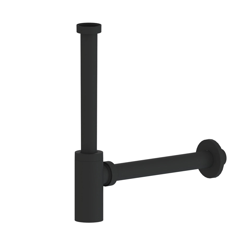 SIFONE TONDO D'ARREDO A BOTTIGLIA- 11/4 Nero Opaco- DH- pezzi 1