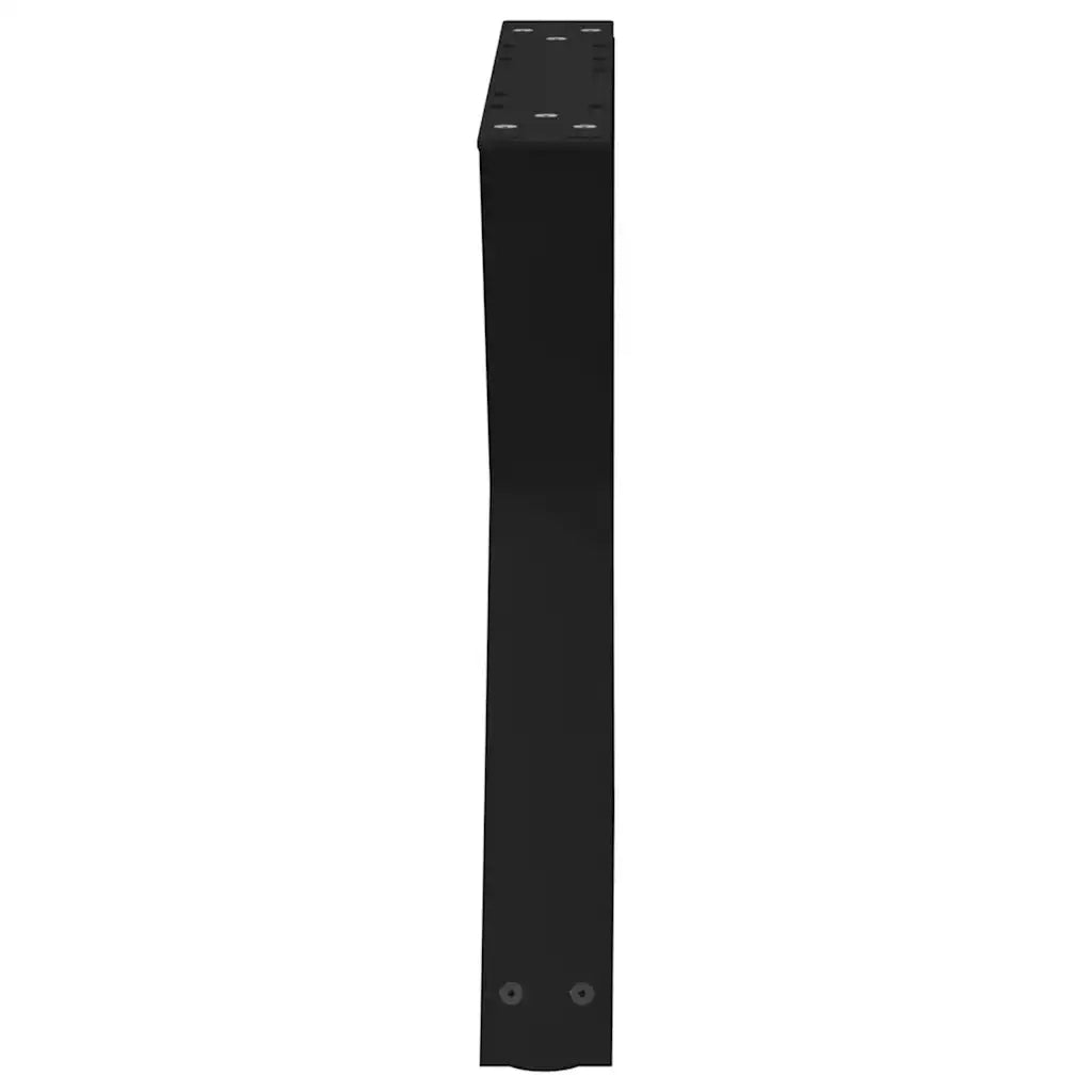 Gambe per Tavolino da Caff¨¨ 2 pz-Set di 2 Gamba per Tavolo Nere 60x(42-43,3) cm Acciaio