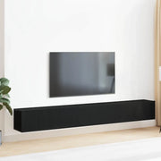 Set mobile TV 3 pz-Credenza per TV Rovere Nero 80 x 30 x 30 cm