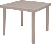 S7090J Green Boheme Greenpol-Tavolo Quadrato, in Iuta, 90 x 74,5 cm, Polimerico Verde, Juta/Marrone, 90 x 74.5 cm