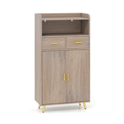 Mobiletto/credenza 60 x 30 x 113 cm spazio ottimizzato design moderno per cucina e sala da pranzo legno grigio 20_0010240