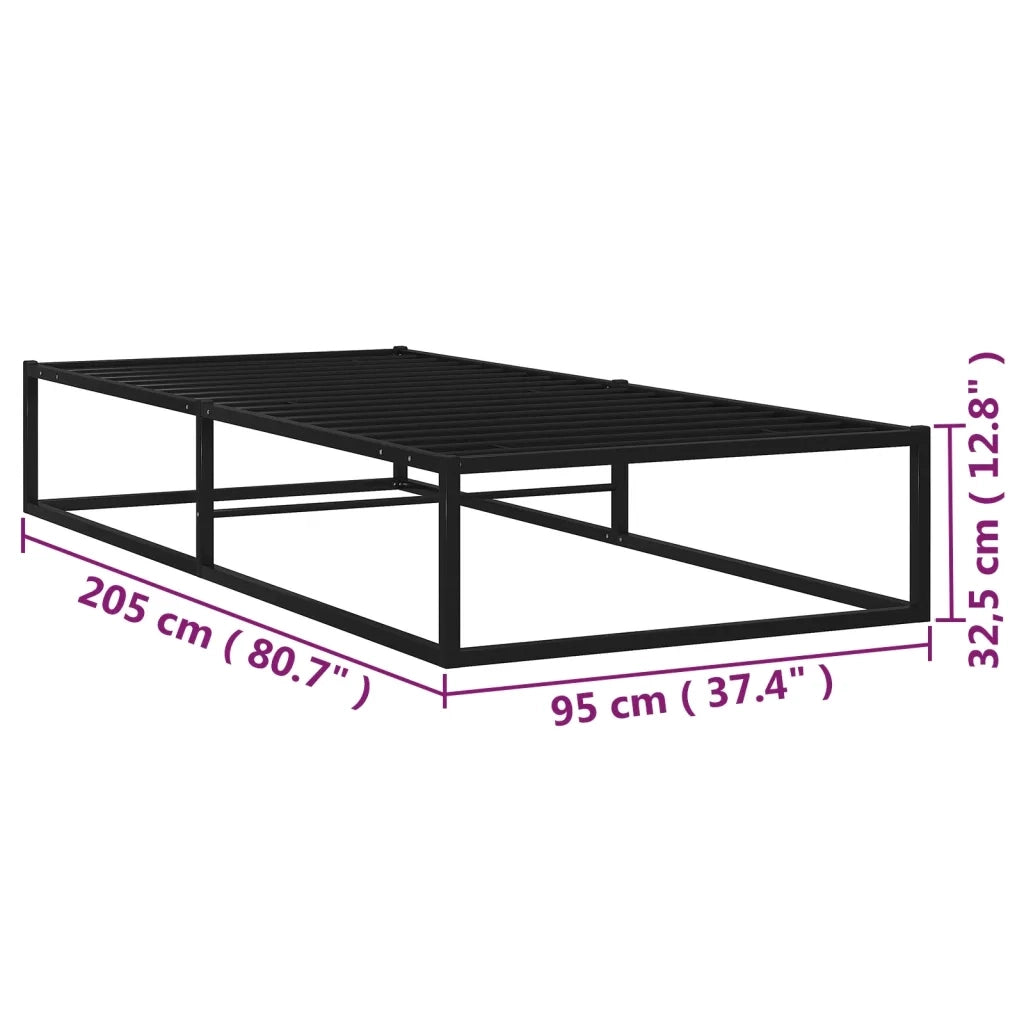 Giroletto Nero in Metallo 90x200 cm