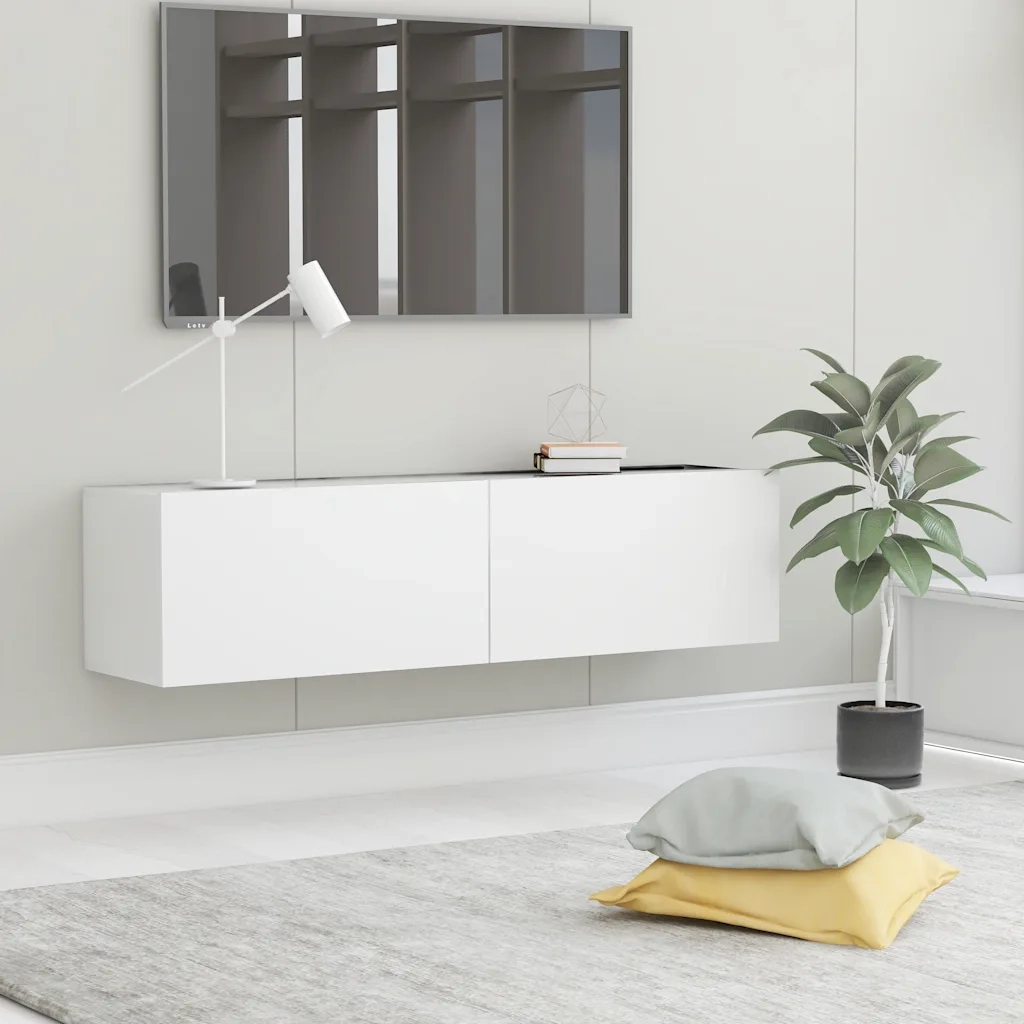 Mobile TV | Armadietto TV | Mobile Porta TV Bianco 120x30x30 cm in Legno Multistrato