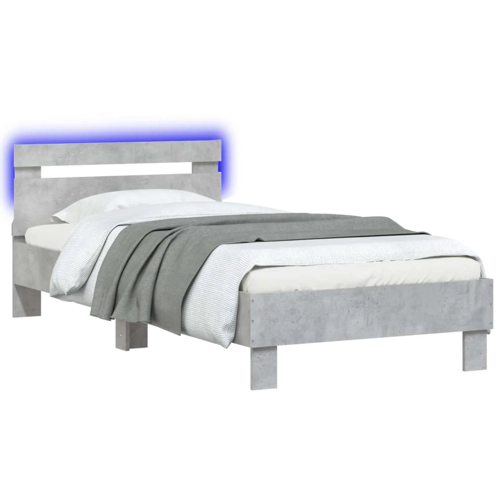 Struttura del letto Grigio Cemento Legno ingegnerizzato 8008997