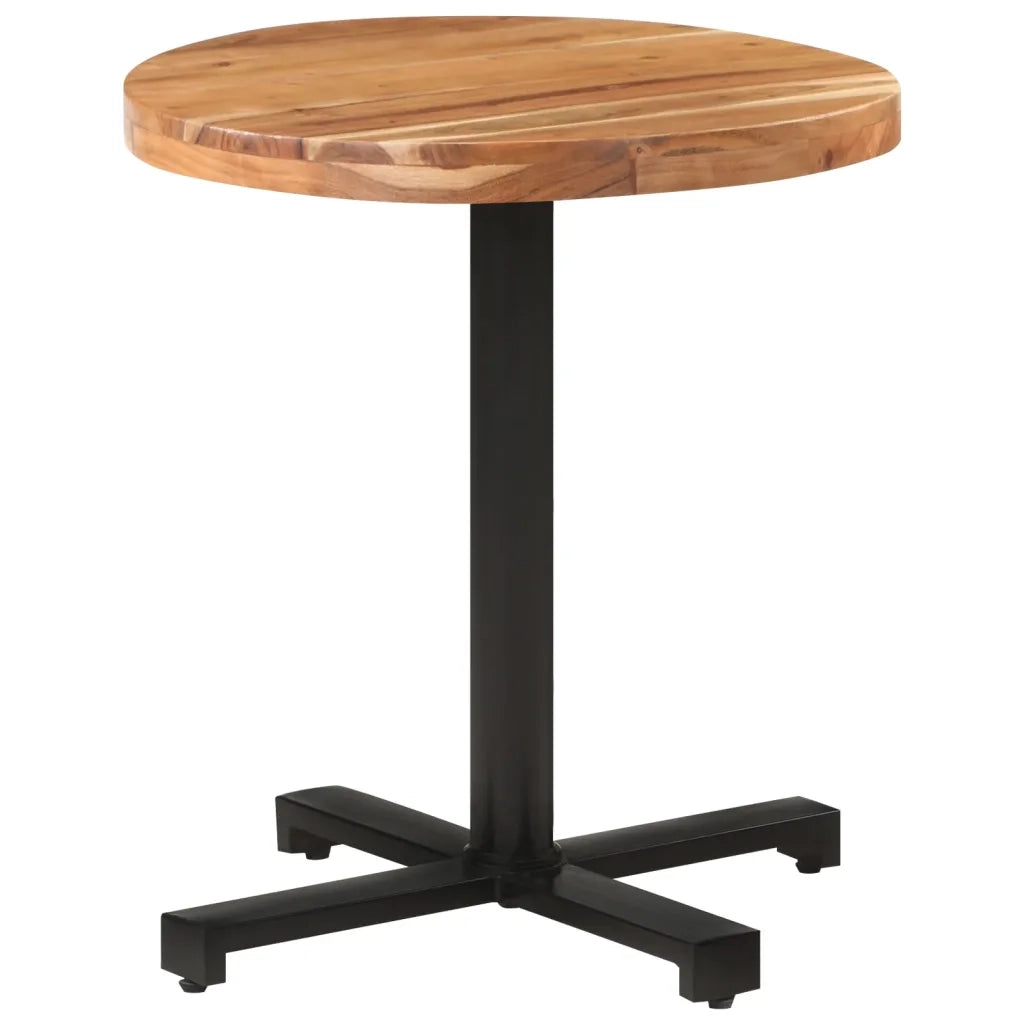 Tavolo da Bistrot Rotondo Ã˜70x75 cm Legno Massello di Acacia
