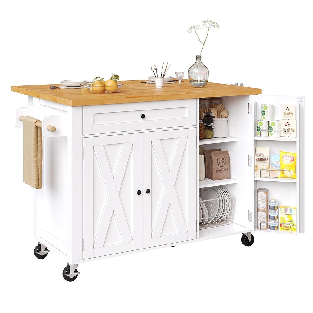 Isola cucina scorrevole - Xylo - 99x70x90cm 3 ante 1 cassetto