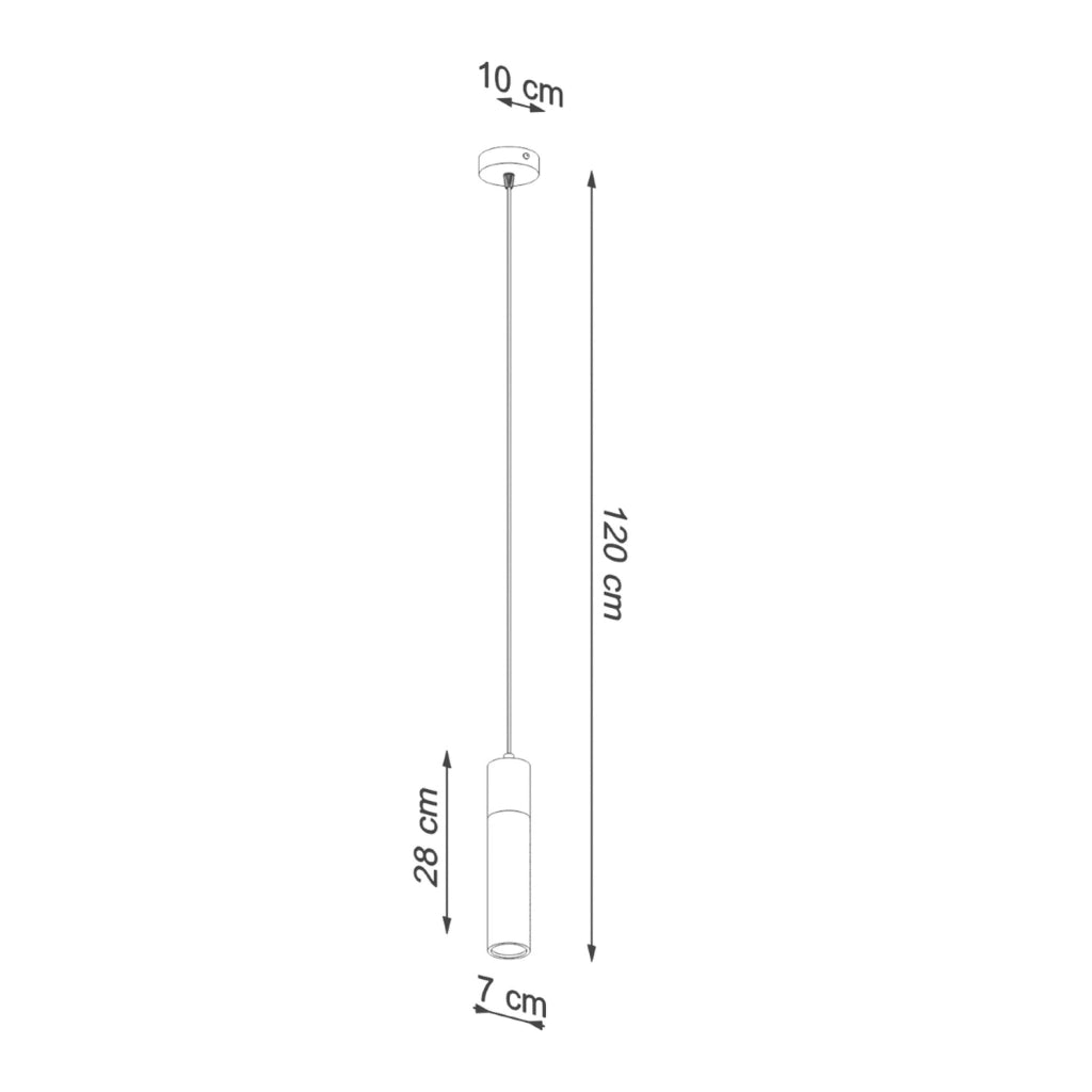 Lampada a sospensione ZANE 1 cemento grigio Pure Lume