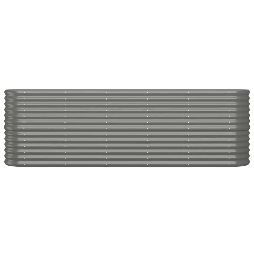 Vaso da Giardino Acciaio Verniciato Polvere 224x40x68 cm Grigio cod mxl 50049