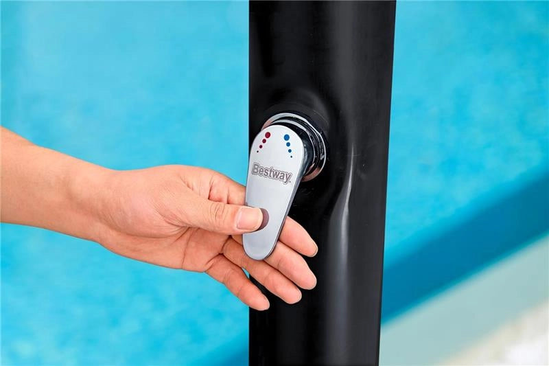 BESTWAY DOCCIA SOLARE CM.60X60X218,20 L.CON MISCELATORE,DOCCINO REGOLABILE SERBATOIO NERO SFRUTTA IL CALORE SOLARE