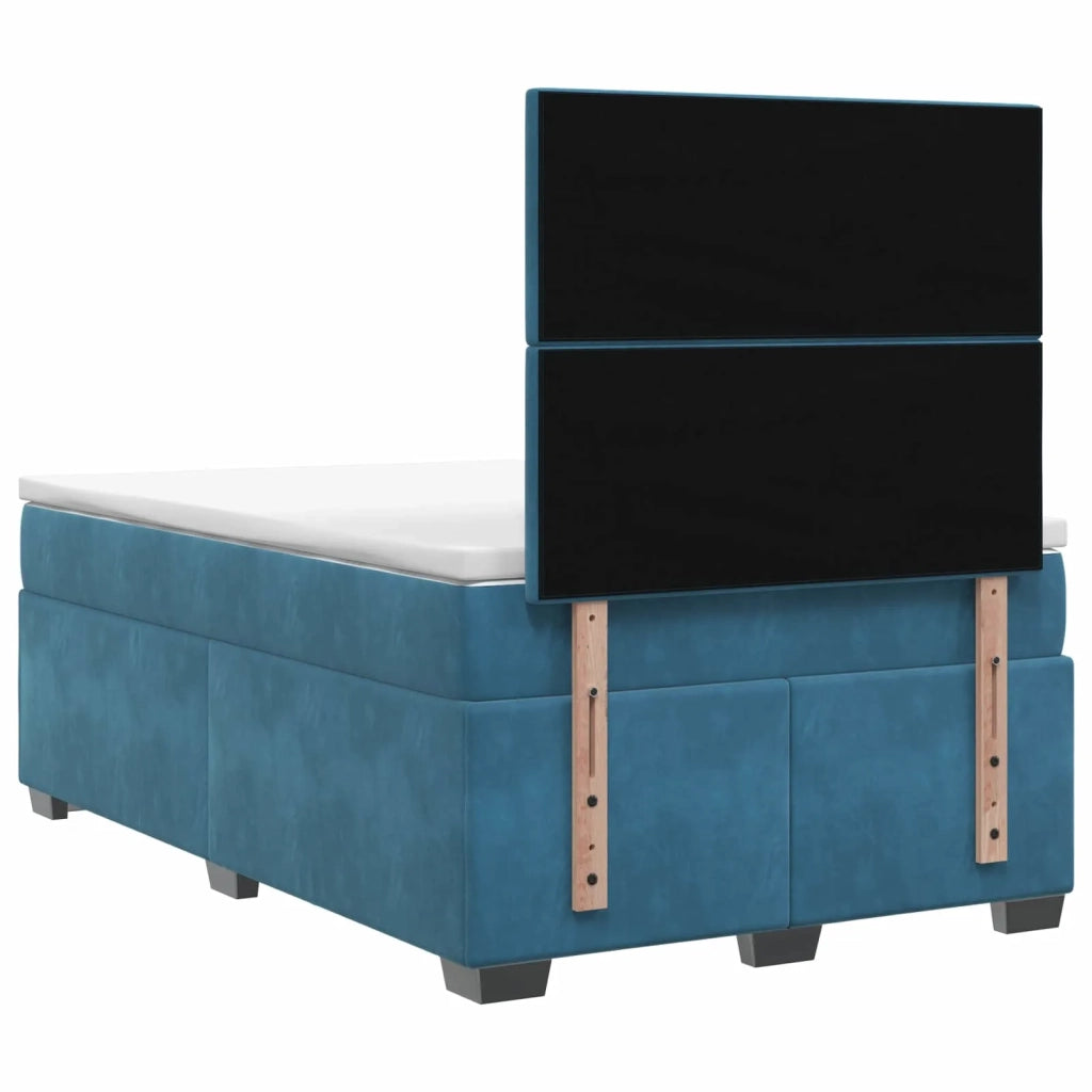 Letto box spring con materasso Blu 120 x 190 cm Velluto 3453612