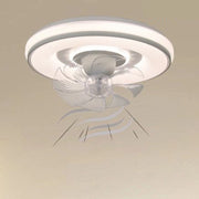 Trade Shop - Plafoniera Soffitto Con Ventola Lampada Ventilatore Luce Led 3200k-6500k Ip20 33245 -