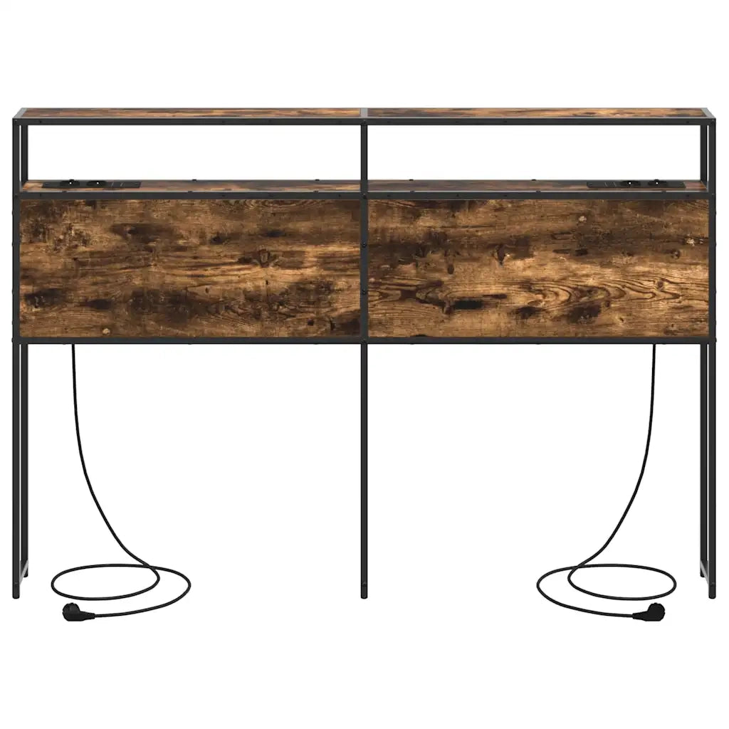 vidaXL Testata contenitore Rovere fumo 160 cm Legno multistrato