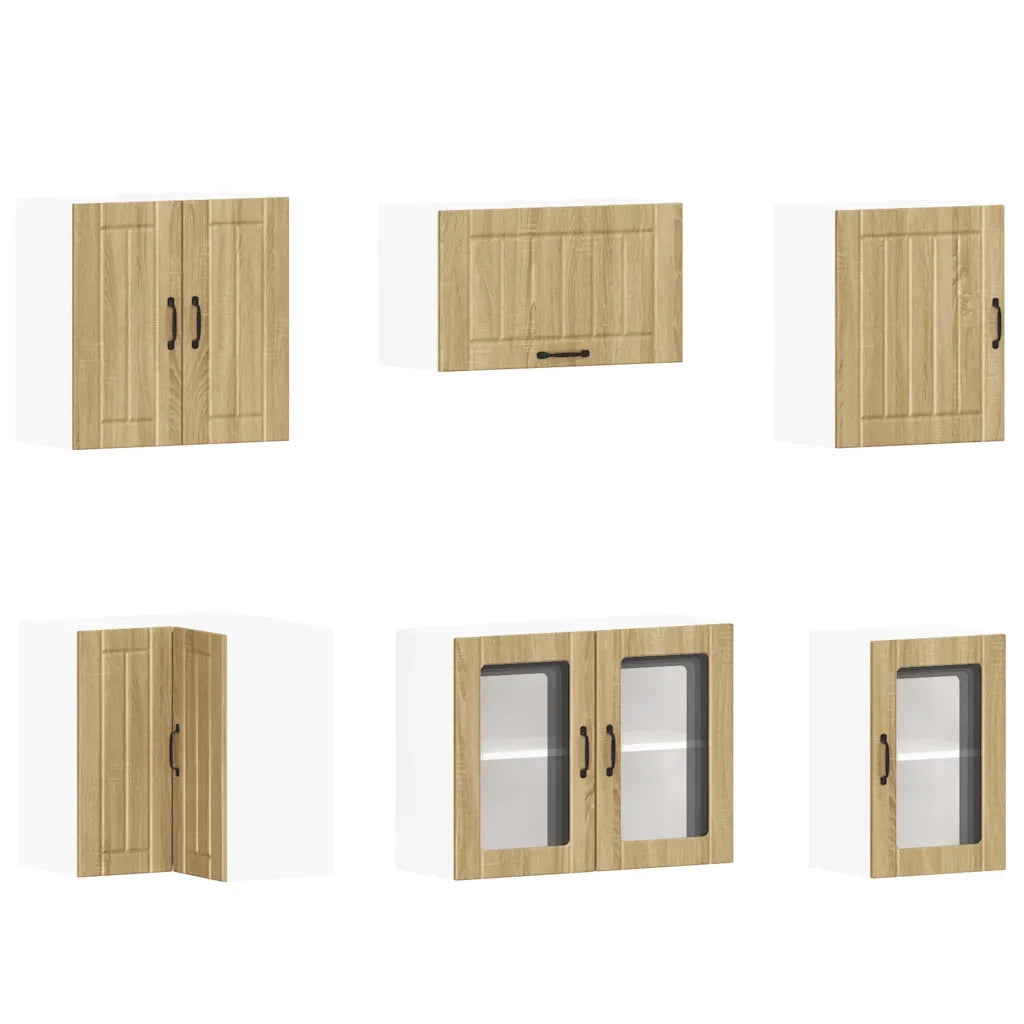 vidaXL Set Mobili da Cucina 11 pz Lucca Rovere Sonoma in Truciolato