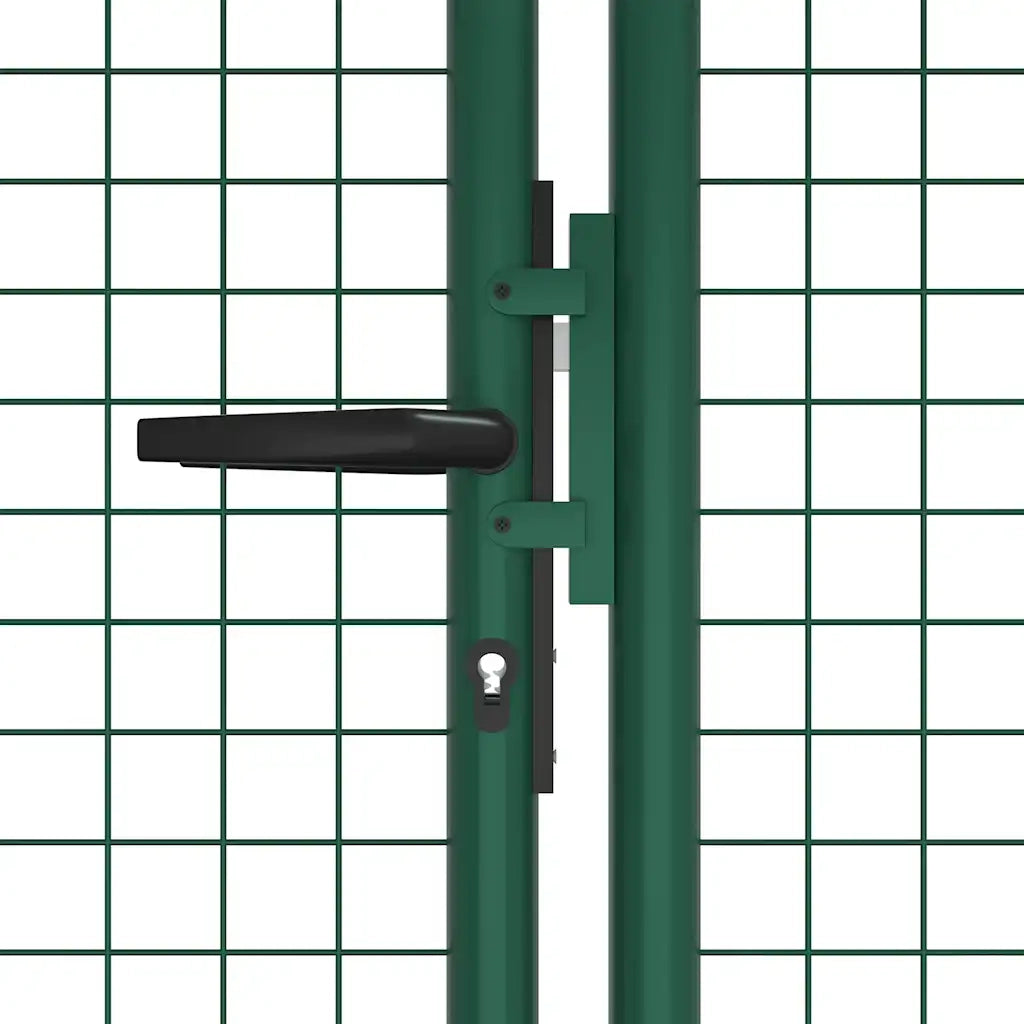 Cancello da Giardino in Rete di Acciaio 400x125 cm Verde 145749