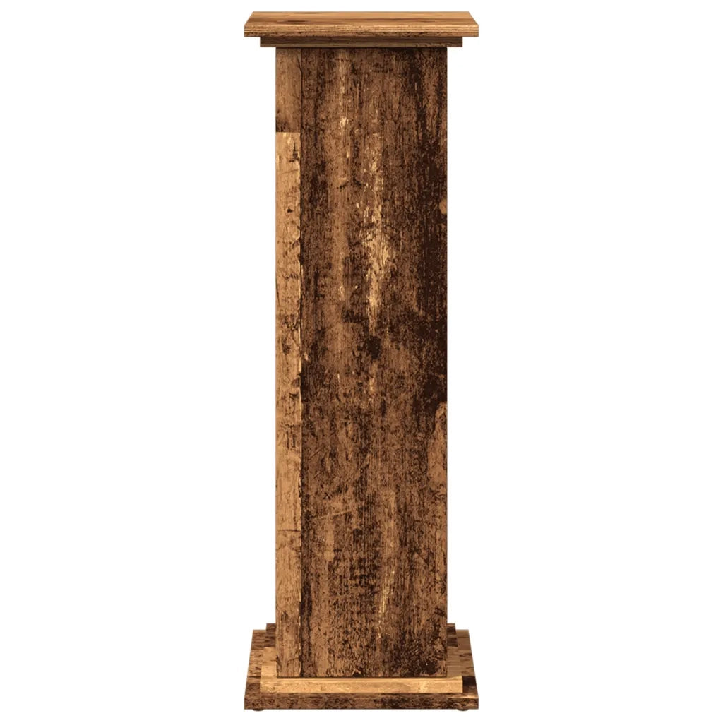Espositore con Portaoggetti Legno Antico 31x30x90 cm Truciolato 854614