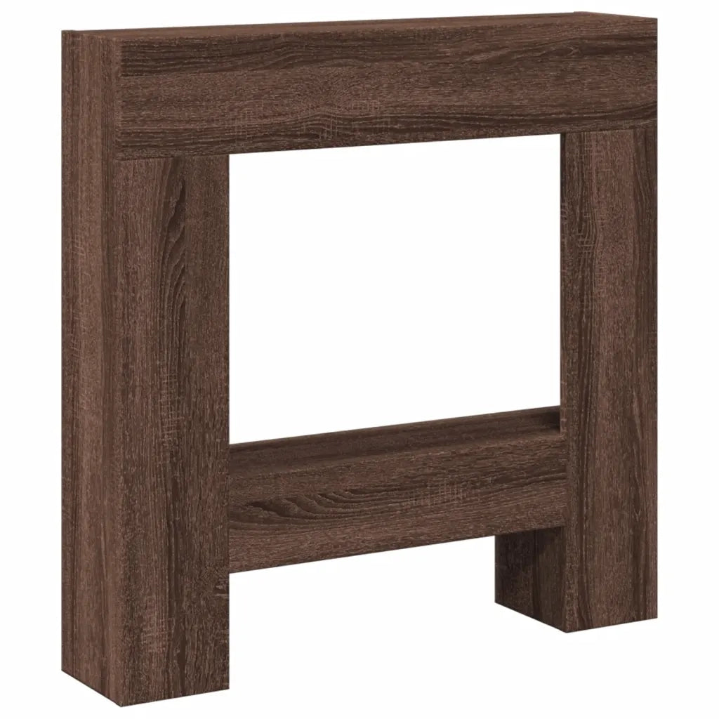 vidaXL Cornice per Camino Rovere Marrone 81x18x82 cm in Truciolato
