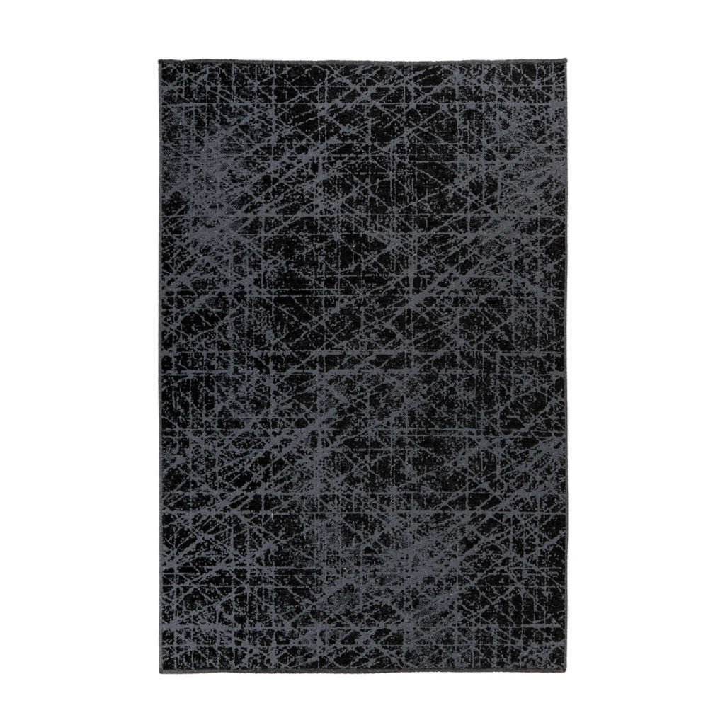 Tappeto Kalea a trama piatta con effetto rilievo blu 120x170 cm