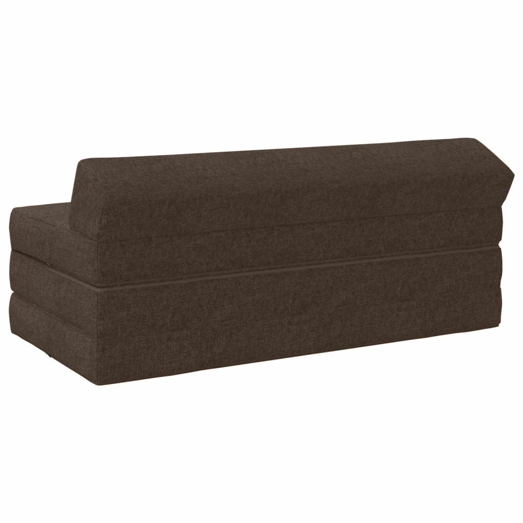 Divano Letto Pieghevole Tortora 120 x 60 x 49 cm Tessuto