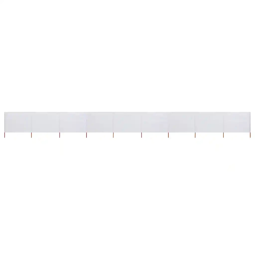 Paravento a 9 Pannelli in Tessuto 1200x120 cm Bianco Sabbia cod mxl 18019