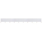 Paravento a 9 Pannelli in Tessuto 1200x120 cm Bianco Sabbia cod mxl 18019