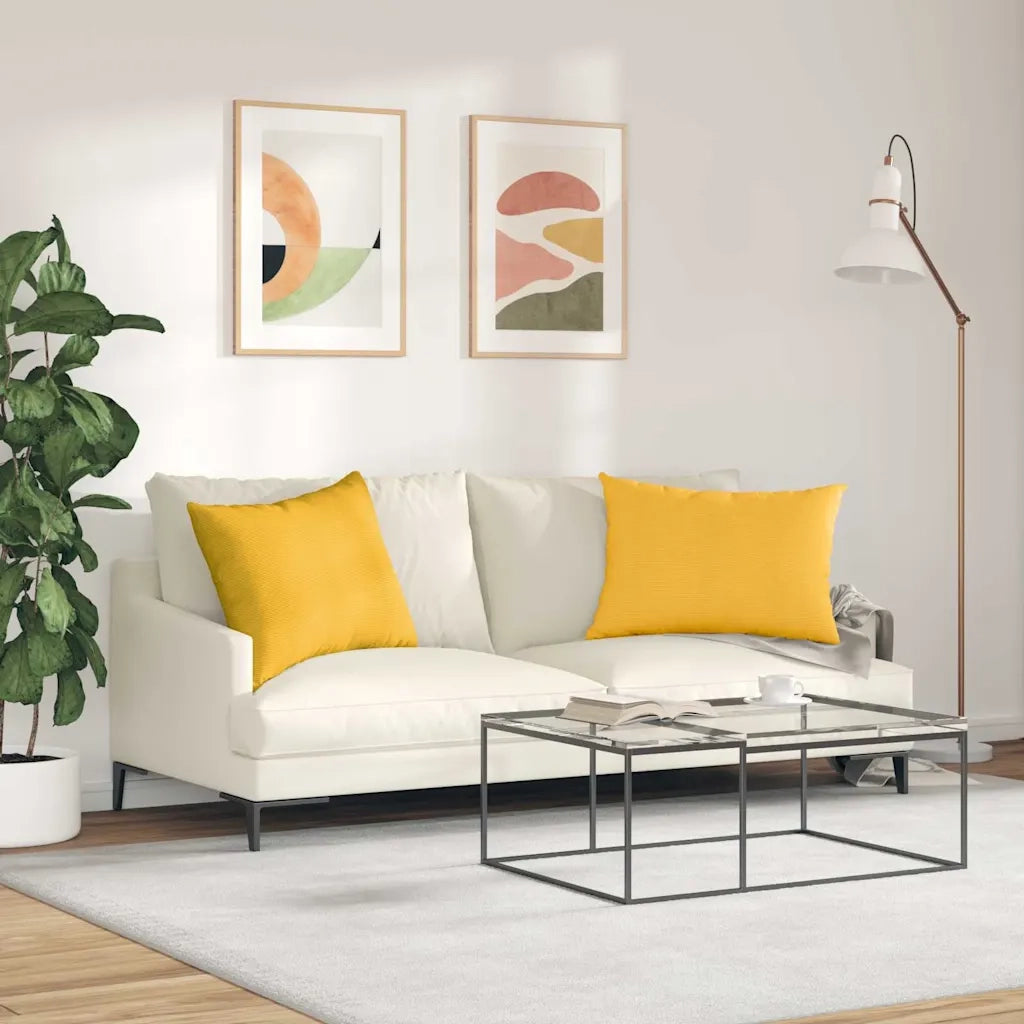 Cuscini da Divano 2 pcs Giallo Chiaro 70 x 50 cm