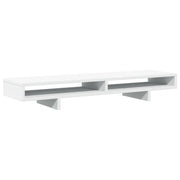 Supporto per monitor mobile da scrivania 100 x 27 x 15 cm legno ingegnerizzato bianco 02_0044837