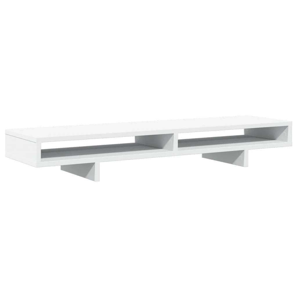 Supporto per monitor mobile da scrivania 100 x 27 x 15 cm legno ingegnerizzato bianco 02_0044837